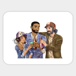 Lee, Kenny and Clementine toast Sticker